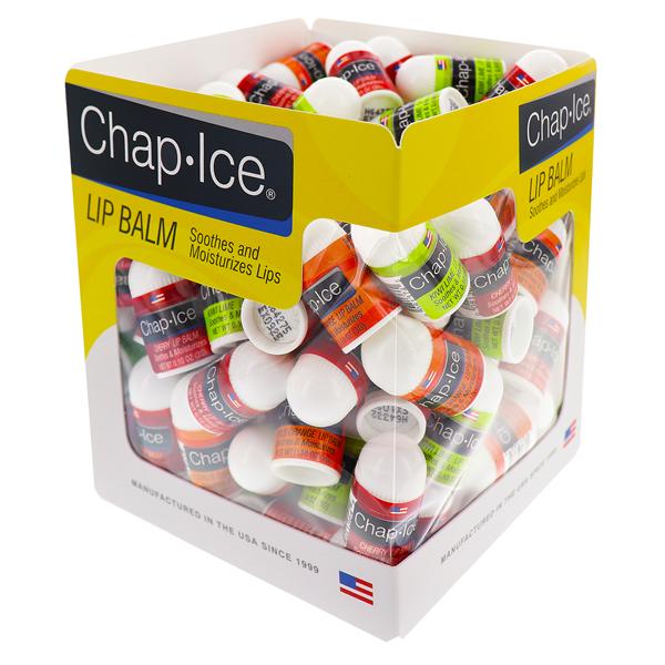 Chap Ice Lip Balm Mini Assorted Cube Container 100/Bx
