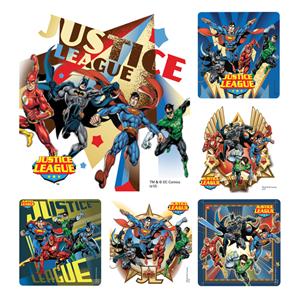 Stickers Justice League Assorted 100/Rl
