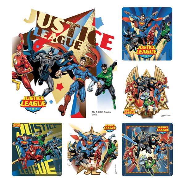 Stickers Justice League Assorted 100/Rl