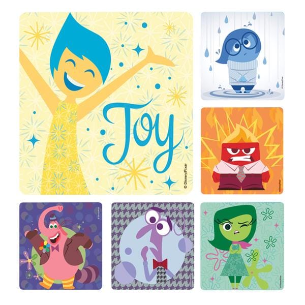 Stickers Inside Out Assorted 100/Rl