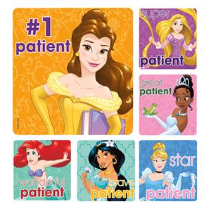 Stickers Princess Patient Assorted 100/Rl