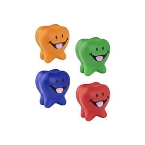 Stress Relief Balls Tooth Shaped Assorted 1.75 in x 1.75 in 24/Pk