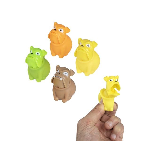 Toy Popping Head Bulldog Assorted Colors 24/Pk