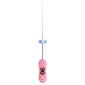 Hand K-File 25 mm Size 6 Stainless Steel Pink 6/Pk