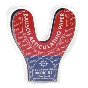 Arti-Check Articulating Paper Shts Hrseshe Micro Thn Red / Blue Dispenser 150/Bx