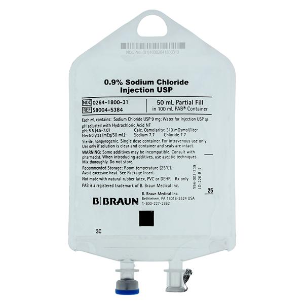 Chlorure sodium 0.9% Inj USP 84/Caisse