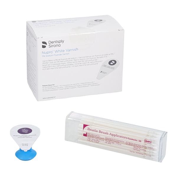 NUPRO Vernis En cabinet Fluorure Unidose 5 % de NaF 0,4 g Raisin Blanc 50/boîte