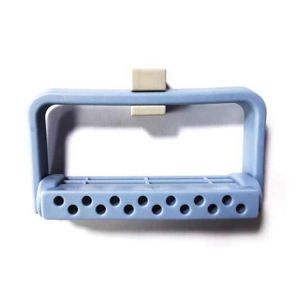 Bur Block Plastic 14 Hole Blue Ea