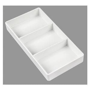 Drawer Organizer Instrument Tray 4 in x 8 in Size 17 Light Gray Ea