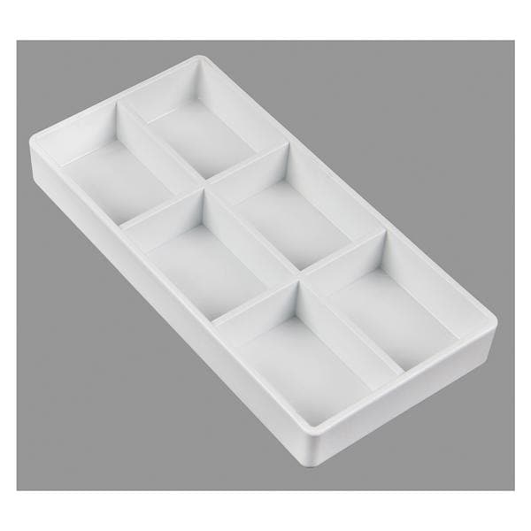 Drawer Organizer Instrument Tray 4 in x 8 in Size 20 Light Gray Ea