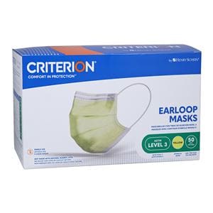Criterion Earloop Mask ASTM Level 3 Yellow 50/Bx
