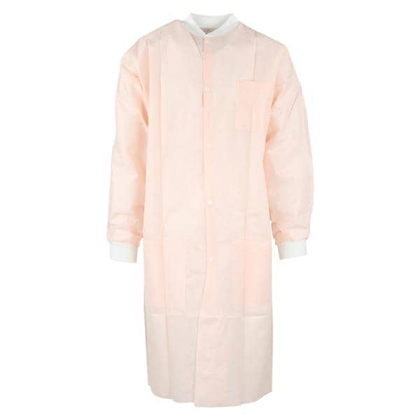 Sarrau de laboratoire Protection SMS Longueur au genou Grand Rose p le 10/paquet, 5 PK/CA
