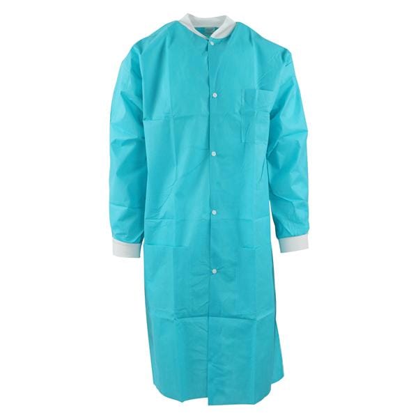 Maxi-Gard Protective Lab Coat SMS Large Teal 10/Pk
