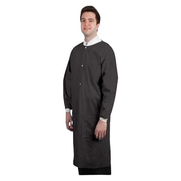 Maxi-Gard Protective Lab Coat SMS X-Large Black 10/Pk
