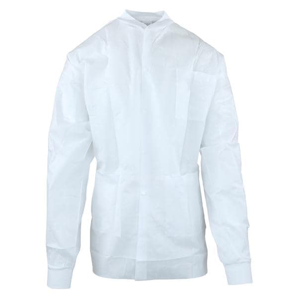 Maxi-Gard Protective Jacket SMS Large White 10/Pk