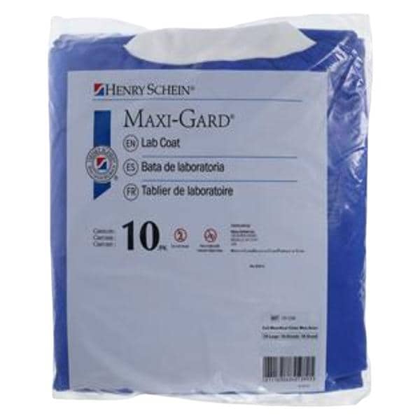 Maxi-Gard Protective Lab Coat SMS 3X Large Ceil Blue 10/Pk, 5 PK/CA
