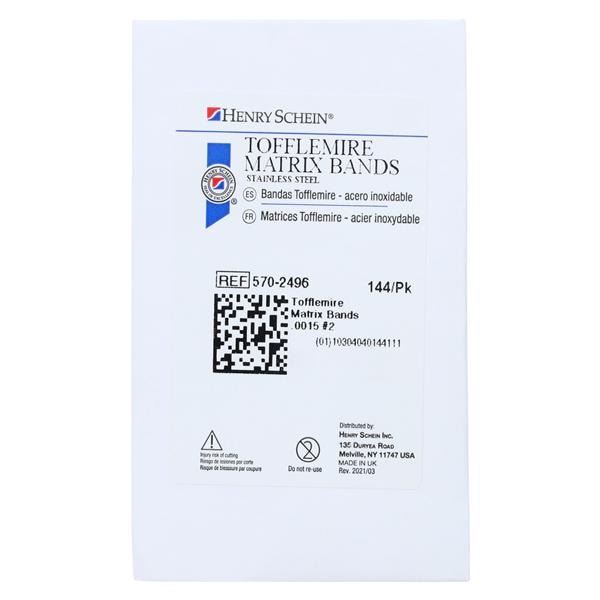 Tofflemire Matrix Band 0.0015 in 2 144/Pk