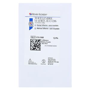 Bande pour matrice Tofflemire 14 0,002 po 3/16 po 12/paquet