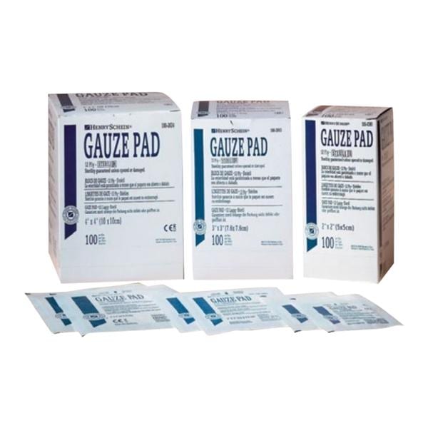 100% Cotton Gauze Pad 4x4" 12 Ply Sterile Square LF
