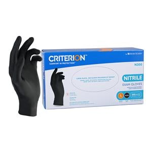 Criterion N300 Nitrile Exam Gloves Large Black Non-Sterile 300/Bx