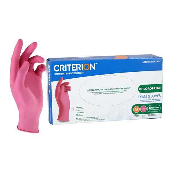 Criterion Polychloroprene Exam Gloves X-Small Pink Non-Sterile 100/Bx