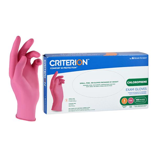 Criterion Polychloroprene Exam Gloves Small Pink Non-Sterile 100/Bx