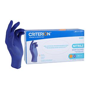 Criterion N300 Nitrile Exam Gloves Small Electric Blue Non-Sterile