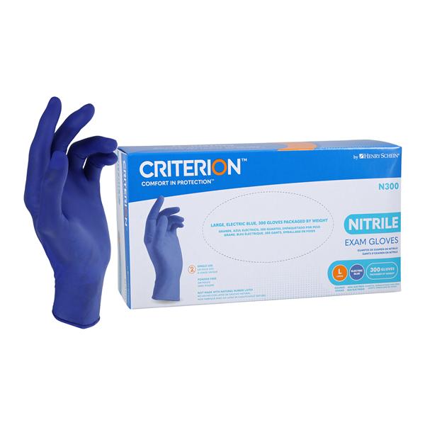 Criterion N300 Nitrile Exam Gloves Large Electric Blue Non-Sterile