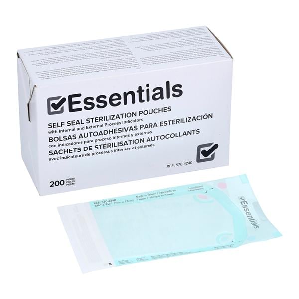 Essentials Pouch Self Seal 3.5 in x 5.25 in 200/Bx