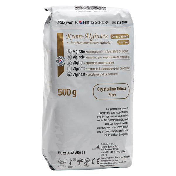 Maxima Krom Alginate Plus Dust Free Alginate Refill Fast Set 500g/Bg