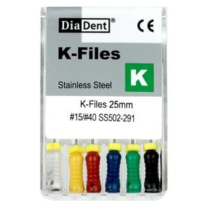 Hand K-File 21 mm Stainless Steel 6/Pk