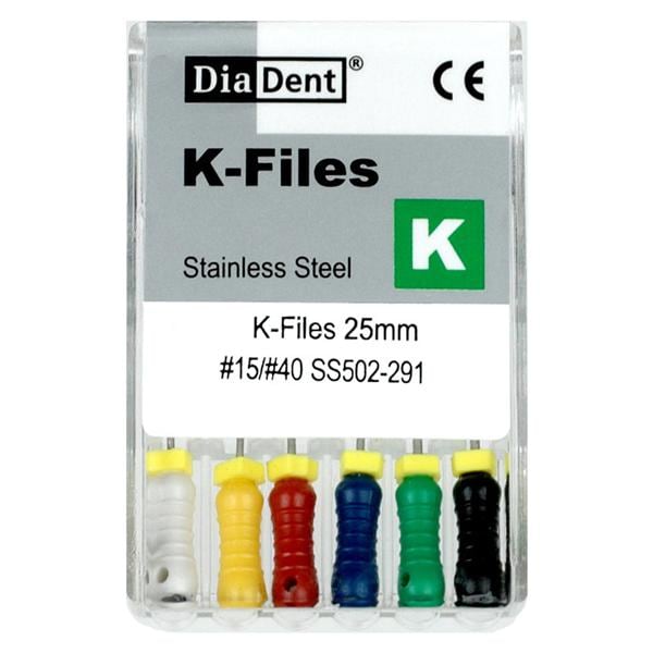 Hand K-File 21 mm Stainless Steel 6/Pk