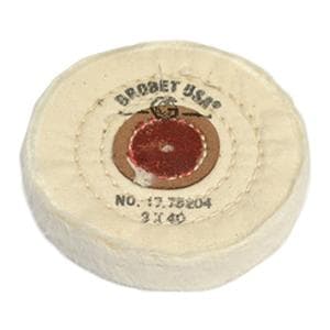 Muslin Buff w/Leather Ctr 3x40 Ch.