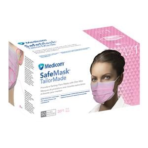 Safe+Mask TailorMade Earloop Face Mask Pink 50/Bx