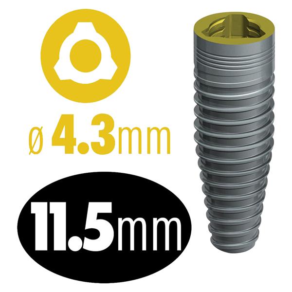 infinity TRI-CAM Implant 4.3 mm x 11.5 mm Ea