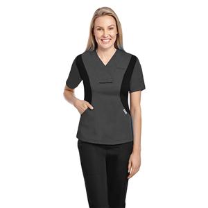 Mobb Top Scrub Womens 2X Small Charcoal Ea