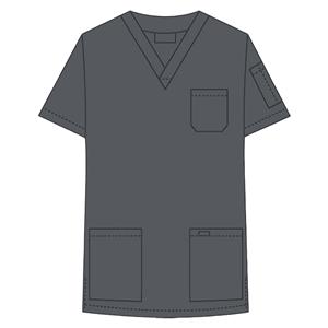 Mobb Top Scrub Unisex 4X Large Charcoal Ea