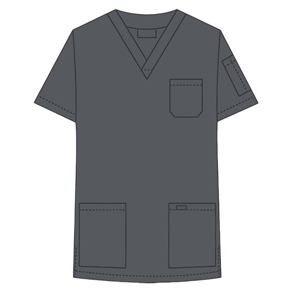 Mobb Top Scrub Unisex 4X Large Charcoal Ea