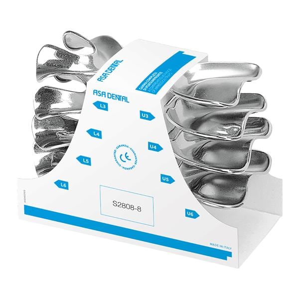 ASA Dental Edentulous Impression Tray Solid Set 8/Set