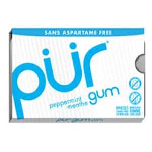 PUR Chewing Gum Gum Peppermint Blister Pack 12/Bx