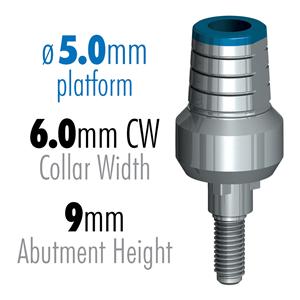 infinity TRI-CAM Prepable Abutment 5 mm x 6 mm x 4 mm 9 mm Total Height Ea