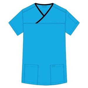 Mobb Top Scrub Womens Medium Aqua / Black Ea
