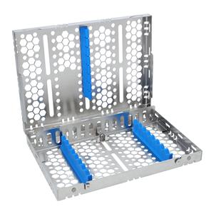 Cassette 100% Stainless Steel Medium Blue 10 Instruments Ea