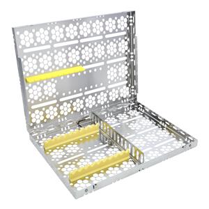 Cassette 100% Stainless Steel Large Yellow 20 Instruments Ea