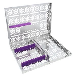 Cassette Cassette 100% Stainless Steel Large Purple 20 Instruments Ea