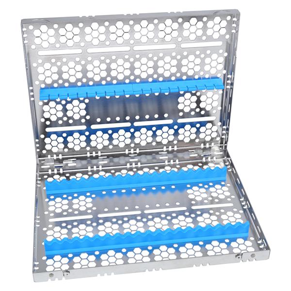 Cassette 100% Stainless Steel Large Blue 20 Instruments Ea