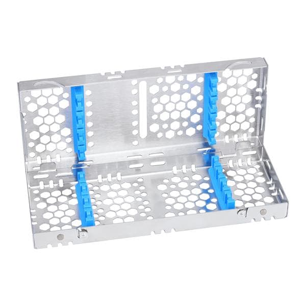 2-Tier Cassette 100% Stainless Steel Small Blue 8 Instruments Ea