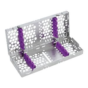 2-Tier Cassette 100% Stainless Steel Small Purple 8 Instruments Ea