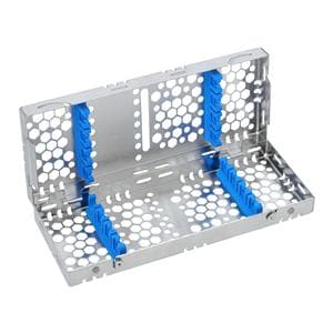 2-Tier Cassette 100% Stainless Steel Small Blue 8 Instruments Ea