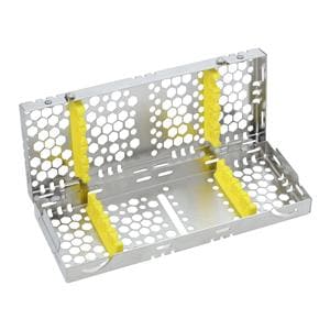 2-Tier Cassette 100% Stainless Steel Small Yellow 8 Instruments Ea